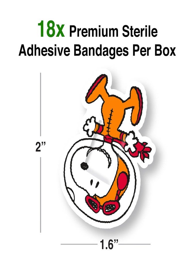 GAMAGO Peanuts Adhesive Bandages - 18 Self-Adhesive Bandages for Kids, Parents & Snoopy Fans, Sterile, Latex-Free, Easily Removable, Ideal Snoopy Gifts for First Aid Kits - Snoopy in Space - Image 2